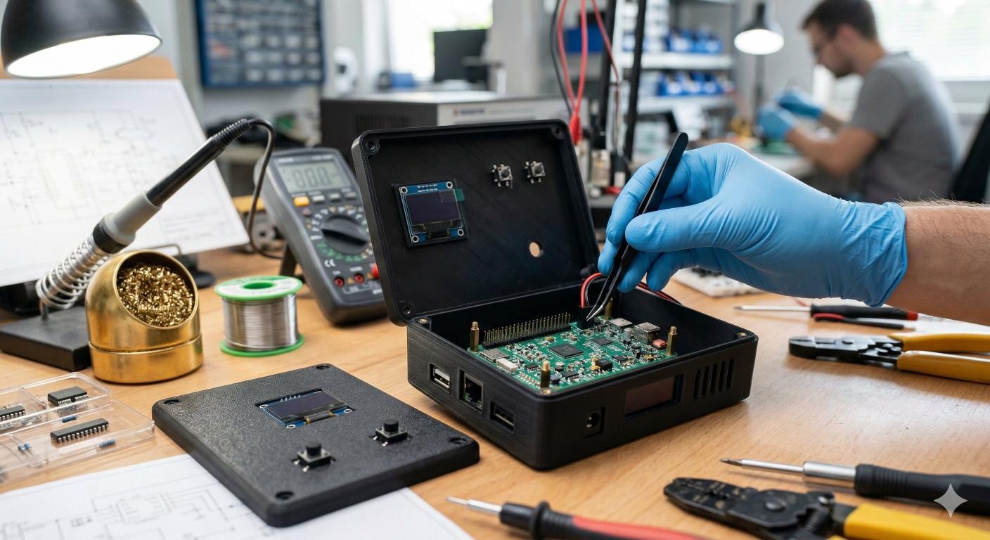 caixa plástica para projeto eletrônico