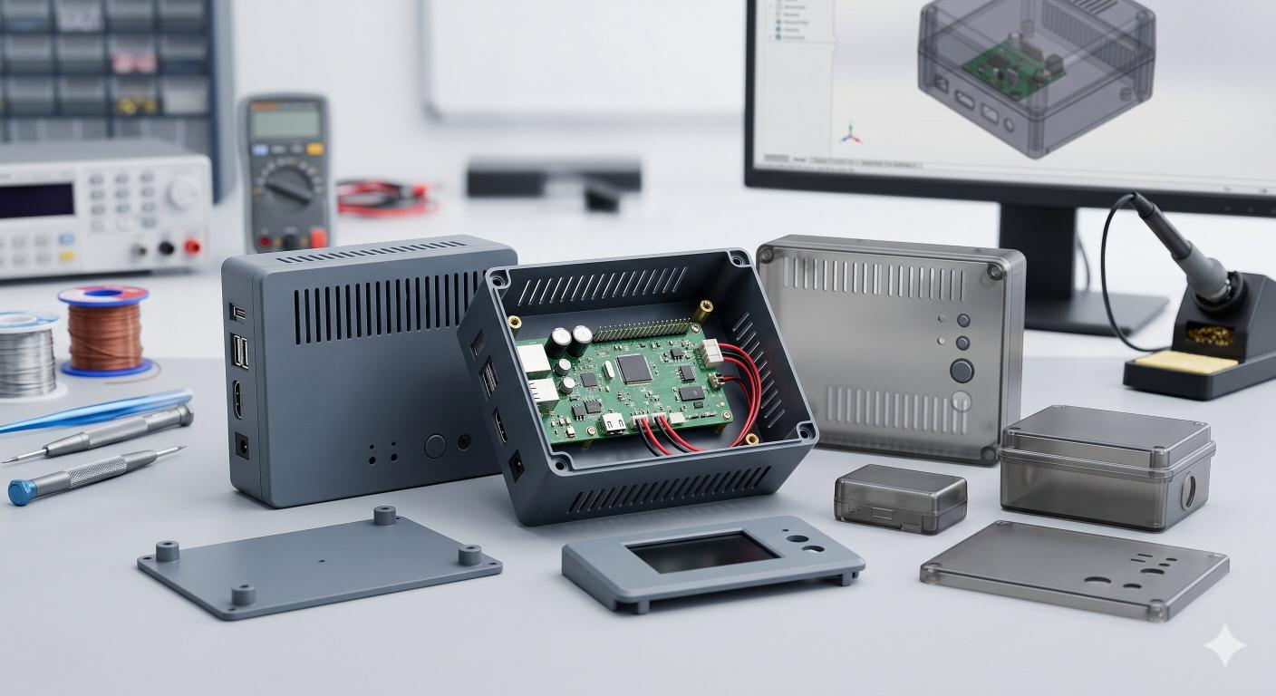 caixa plástica para eletrônica